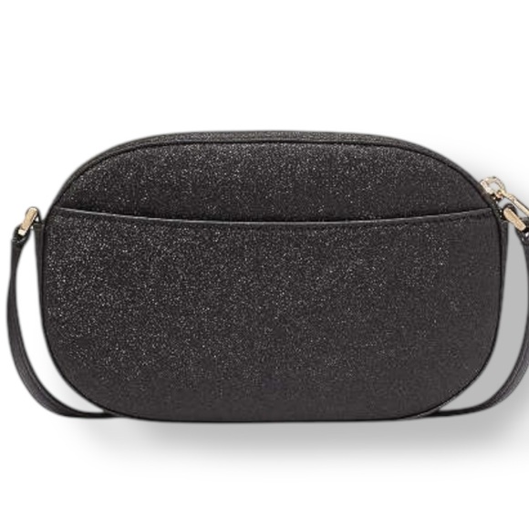 Kate Spade 🪢 NWT Glitter Black Oval Camera Crossbody Bag - Picture 5 of 9